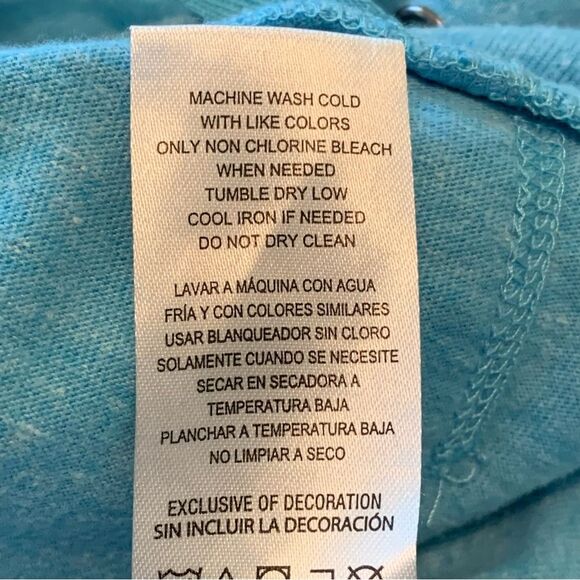 CHAMPION HOODIE WOMEN’S SMALL BLUE KANGAROO POCKETS SWEATSHIRT POP OVER. - Picture 9 of 12